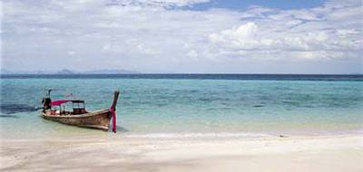The beach at the Zeavola, Phi Phi