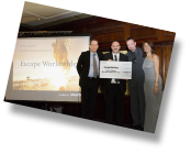 Darren & Mark from Escapeworldwide winnign 'Specialist Agent of the Year' with Kuoni's Managing Director Derek Jones and Head of Sales Amanda Darrington