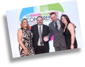Darren & Mark from Escape Worldwide winning 'Best Increase in Sales' at The Global Travel Group Conference, with TGTG's Commercial Director Cherie Richards and TGTG Business Development Manager Carly Charteris