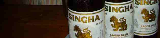 Singha Beer at the Latitude Bar, Banyan Tree Bangkok