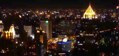 Spectacular views from the Latitude Bar at the Banyan Tree Bangkok