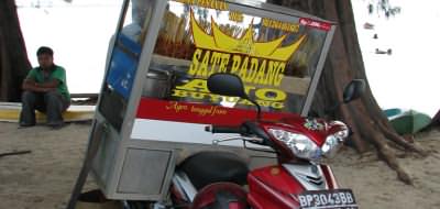 Local Satay stall - on the back of a motorbike!