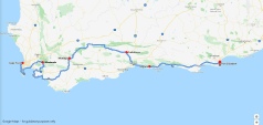 South Africa fly drive map