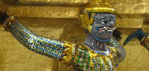 Holidays to Bangkok with Escape Worldwide - Temple guardians at the Grand Palace, Bangkok